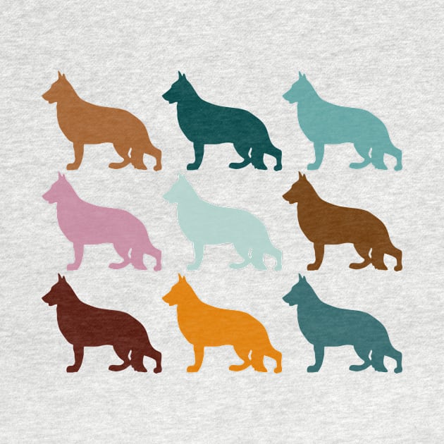 German Shepherd Dogs in Rainbow Colors by Bridgett3602